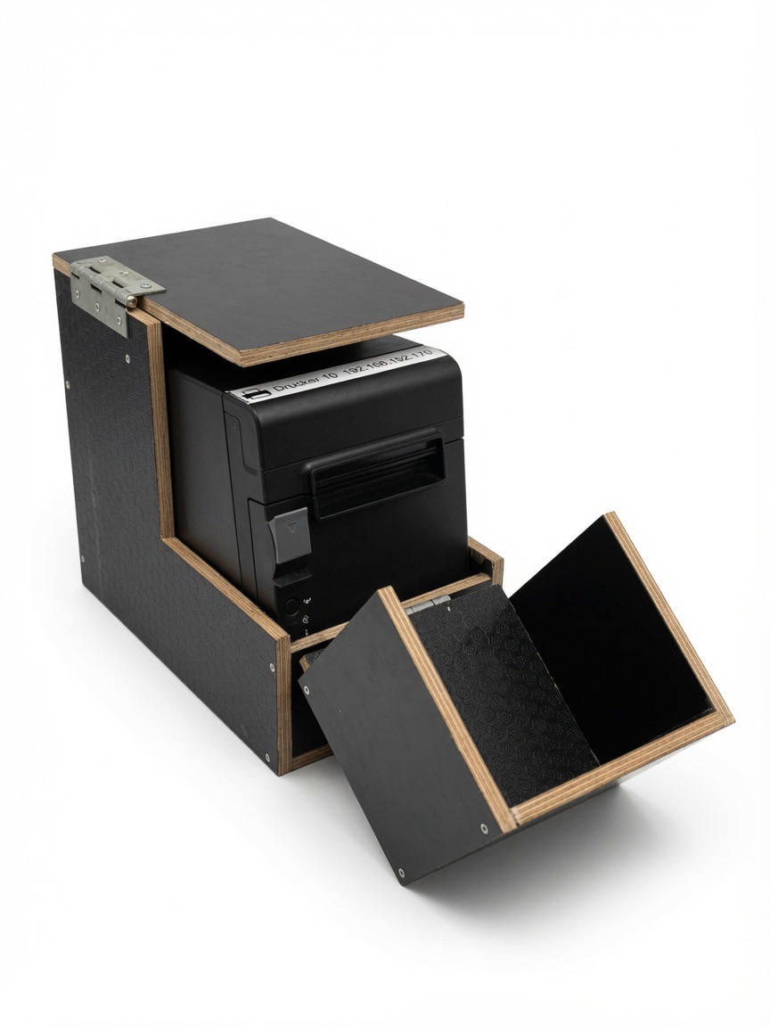 Stationsdrucker im Gehäuse für Küche und Schank